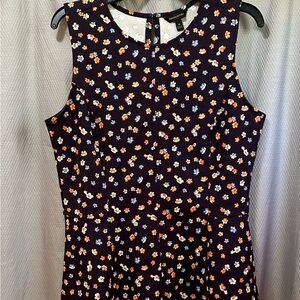 Gorgeous Banana Republic Floral Sleeveless Top - Navy and Orange